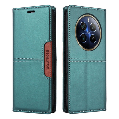 For Realme 12 Pro+ GQUTROBE G01 RFID Anti-theft Leather Phone Case(Green)