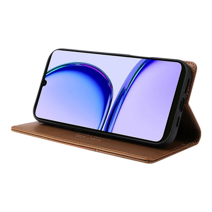 For Realme C53 4G GQUTROBE G01 RFID Anti-theft Leather Phone Case(Brown)
