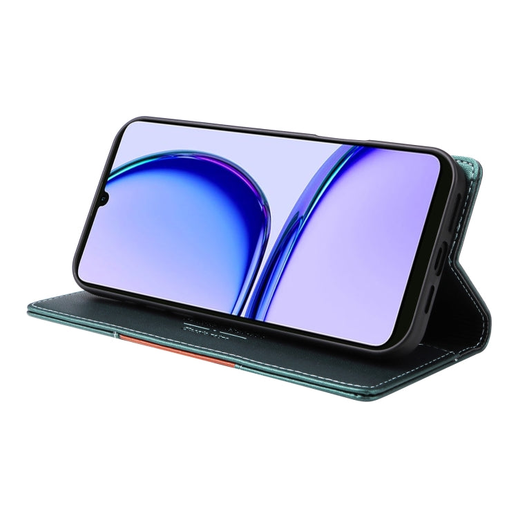 Pour étui de téléphone en cuir antivol RFID GQUTROBE G01 pour Realme C53 4G (vert)