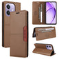 For OPPO A3x 5G / 4G GQUTROBE G01 RFID Anti-theft Leather Phone Case(Brown)