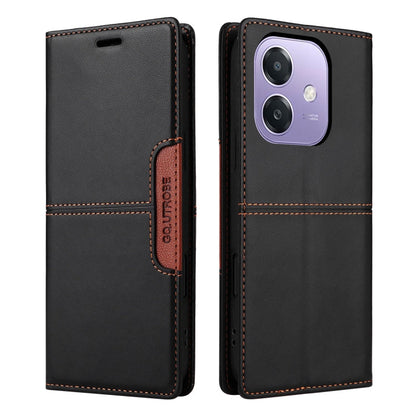 Pour coque de téléphone en cuir antivol RFID GQUTROBE G01 pour OPPO A3x 5G / 4G (Noir)