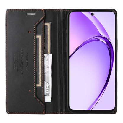 Pour coque de téléphone en cuir antivol RFID GQUTROBE G01 pour OPPO A3x 5G / 4G (Noir)