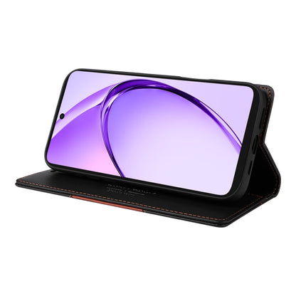 Pour coque de téléphone en cuir antivol RFID GQUTROBE G01 pour OPPO A3x 5G / 4G (Noir)