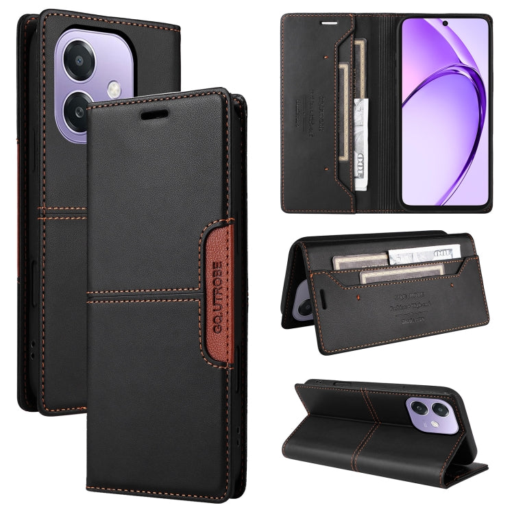 Pour coque de téléphone en cuir antivol RFID GQUTROBE G01 pour OPPO A3x 5G / 4G (Noir)
