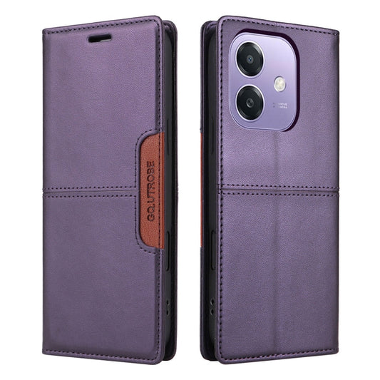 For OPPO A3x 5G / 4G GQUTROBE G01 RFID Anti-theft Leather Phone Case(Purple)