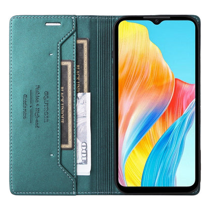 For OPPO A38 4G / A18 GQUTROBE G01 RFID Anti-theft Leather Phone Case(Green)