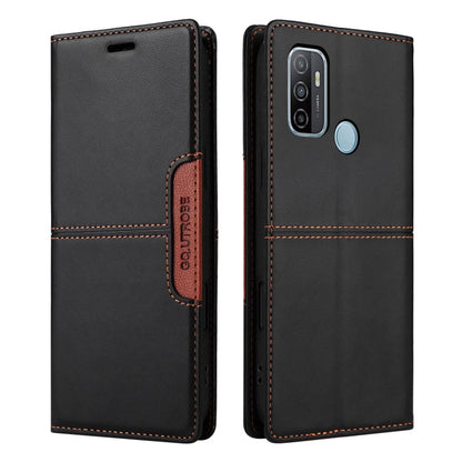 For OPPO A53 / A53s GQUTROBE G01 RFID Anti-theft Leather Phone Case(Black)