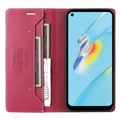 For OPPO A54 4G / A16 GQUTROBE G01 RFID Anti-theft Leather Phone Case(Red)