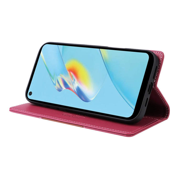 For OPPO A54 4G / A16 GQUTROBE G01 RFID Anti-theft Leather Phone Case(Red)