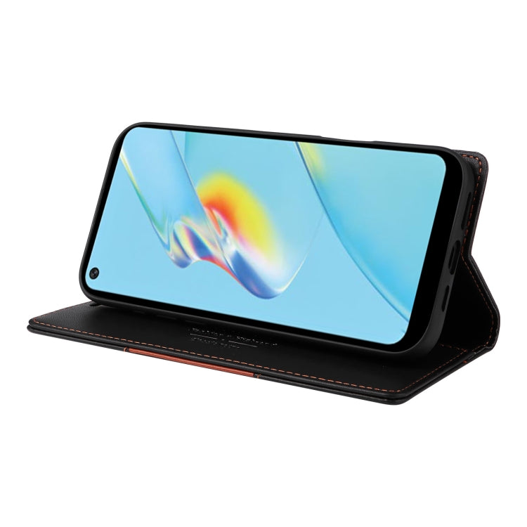 For OPPO A54 4G / A16 GQUTROBE G01 RFID Anti-theft Leather Phone Case(Black)