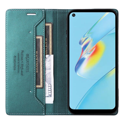 For OPPO A54 4G / A16 GQUTROBE G01 RFID Anti-theft Leather Phone Case(Green)