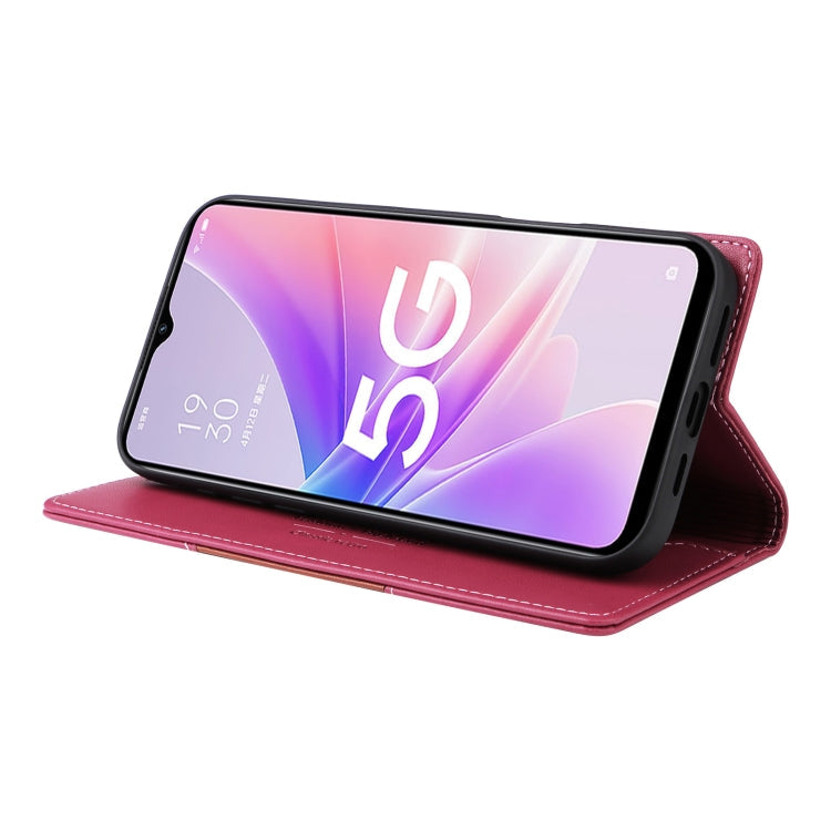 For OPPO A57 5G / A77 5G GQUTROBE G01 RFID Anti-theft Leather Phone Case(Red)