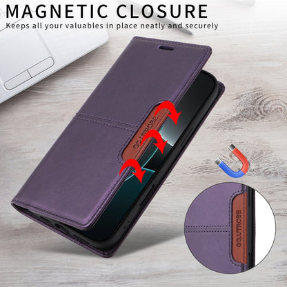 For OPPO A57 5G / A77 5G GQUTROBE G01 RFID Anti-theft Leather Phone Case(Purple)