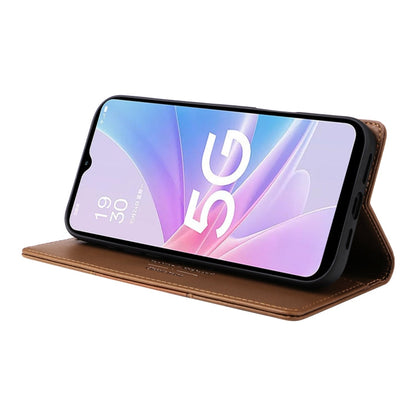 For OPPO A58 5G GQUTROBE G01 RFID Anti-theft Leather Phone Case(Brown)