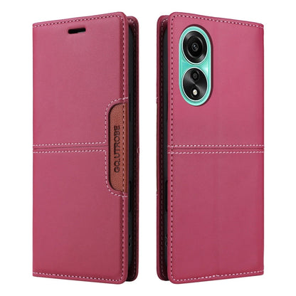 For OPPO A78 4G GQUTROBE G01 RFID Anti-theft Leather Phone Case(Red)