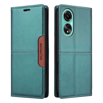 For OPPO A78 4G GQUTROBE G01 RFID Anti-theft Leather Phone Case(Green)
