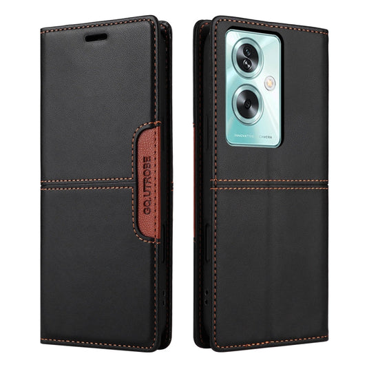 For OPPO A79 5G GQUTROBE G01 RFID Anti-theft Leather Phone Case(Black)