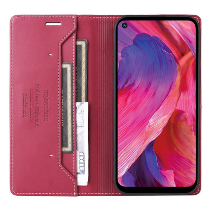 For OPPO A93 5G / A54 5G GQUTROBE G01 RFID Anti-theft Leather Phone Case(Red)