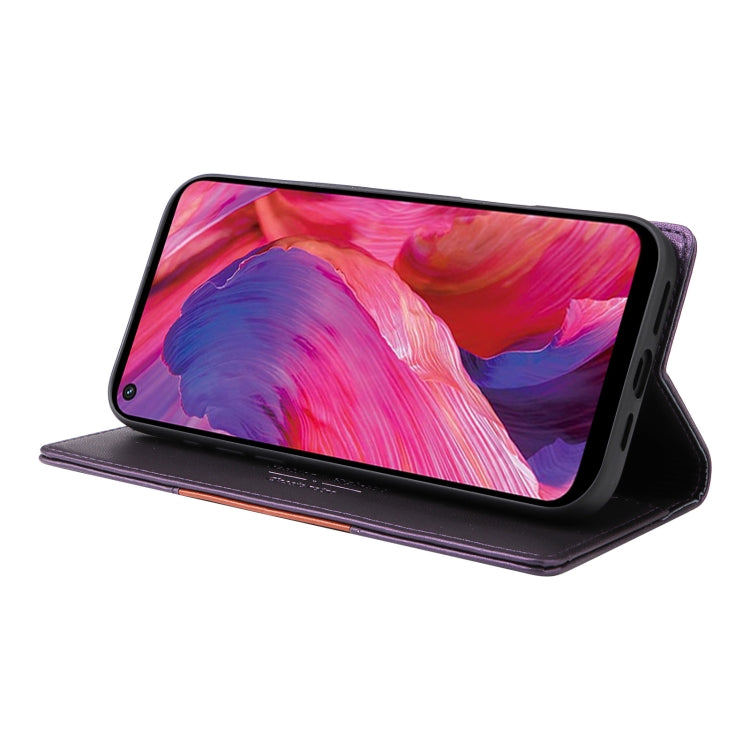 For OPPO A93 5G / A54 5G GQUTROBE G01 RFID Anti-theft Leather Phone Case(Purple)