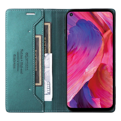 For OPPO A93 5G / A54 5G GQUTROBE G01 RFID Anti-theft Leather Phone Case(Green)