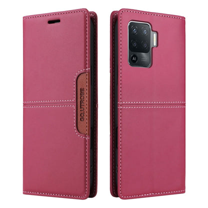 For OPPO A94 / Reno6 Z GQUTROBE G01 RFID Anti-theft Leather Phone Case(Red)