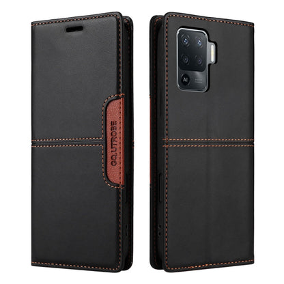 For OPPO A94 / Reno6 Z GQUTROBE G01 RFID Anti-theft Leather Phone Case(Black)