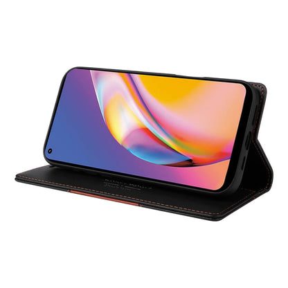 For OPPO A94 / Reno6 Z GQUTROBE G01 RFID Anti-theft Leather Phone Case(Black)
