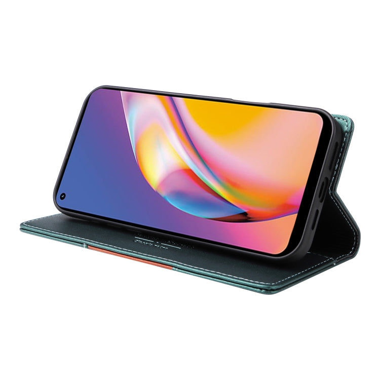 Pour OPPO A94 / Reno6 Z GQUTROBE G01 Étui Portefeuille Antivol RFID en Cuir (Vert)