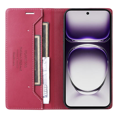 For OPPO Reno12 5G Global GQUTROBE G01 RFID Anti-theft Leather Phone Case(Red)