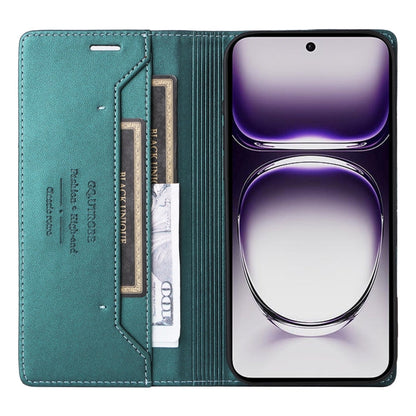 For OPPO Reno12 5G Global GQUTROBE G01 RFID Anti-theft Leather Phone Case(Green)