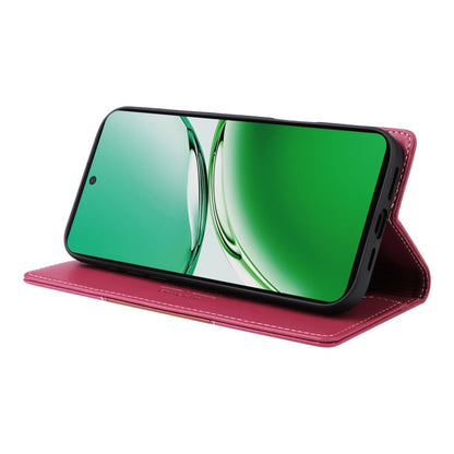 For OPPO Reno12 F 5G GQUTROBE G01 RFID Anti-theft Leather Phone Case(Red)