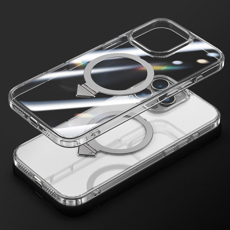 For iPhone 16 Pro SULADA Transparent MagSafe Magnetic Holder Phone Case