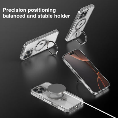 For iPhone 16 Plus SULADA Transparent MagSafe Magnetic Holder Phone Case