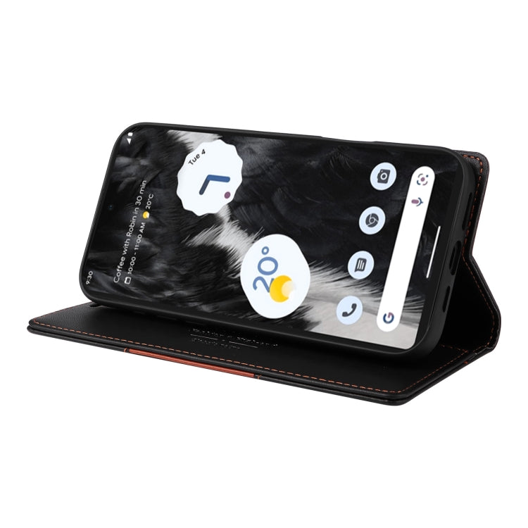 For Google Pixel 7 GQUTROBE G01 RFID Anti-theft Leather Phone Case(Black)