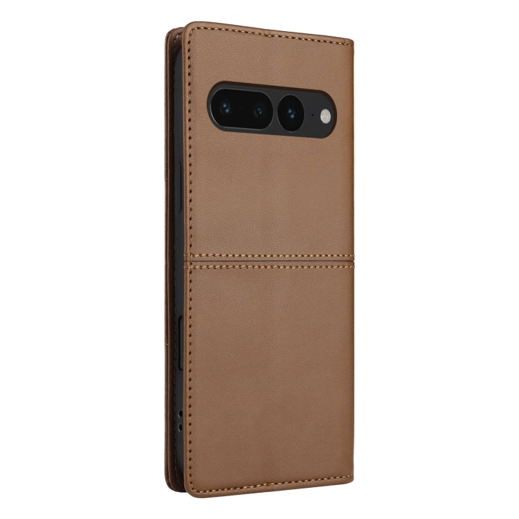 For Google Pixel 7 Pro GQUTROBE G01 RFID Anti-theft Leather Phone Case(Brown)