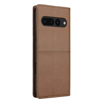 For Google Pixel 7 Pro GQUTROBE G01 RFID Anti-theft Leather Phone Case(Brown)