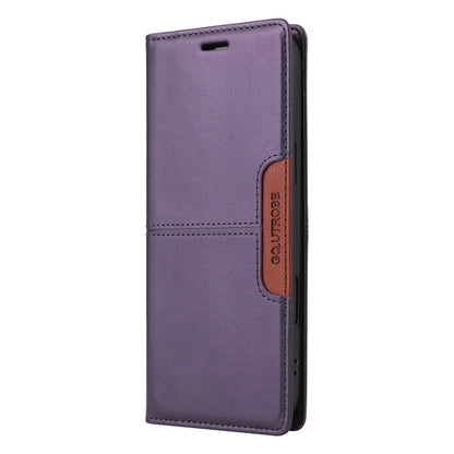 For Google Pixel 7 Pro GQUTROBE G01 RFID Anti-theft Leather Phone Case(Purple)