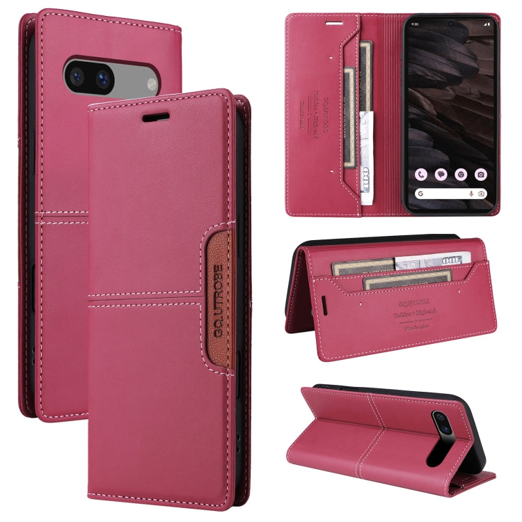 For Google Pixel 7a GQUTROBE G01 RFID Anti-theft Leather Phone Case(Red)