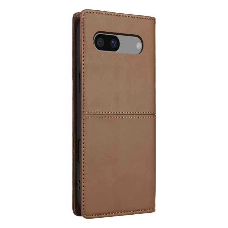 For Google Pixel 7a GQUTROBE G01 RFID Anti-theft Leather Phone Case(Brown)