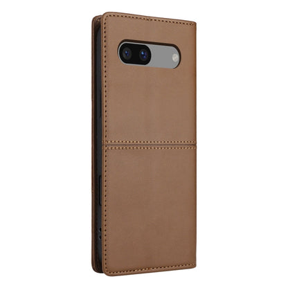 For Google Pixel 7a GQUTROBE G01 RFID Anti-theft Leather Phone Case(Brown)