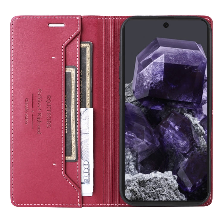 For Google Pixel 8 GQUTROBE G01 RFID Anti-theft Leather Phone Case(Red)