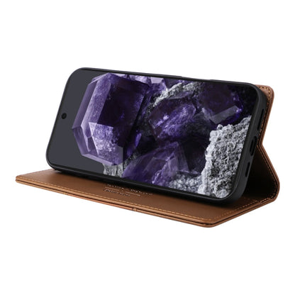 For Google Pixel 8 GQUTROBE G01 RFID Anti-theft Leather Phone Case(Brown)