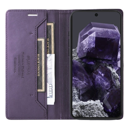 For Google Pixel 8 GQUTROBE G01 RFID Anti-theft Leather Phone Case(Purple)