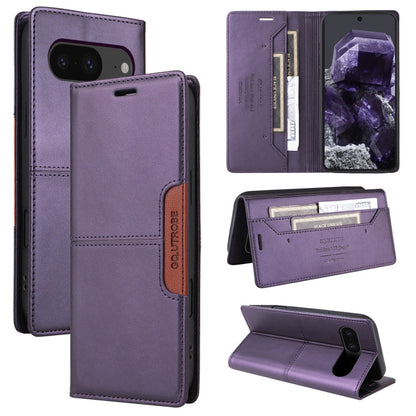 For Google Pixel 8 GQUTROBE G01 RFID Anti-theft Leather Phone Case(Purple)