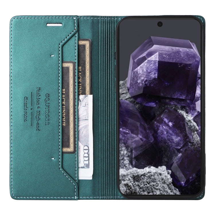 For Google Pixel 8 GQUTROBE G01 RFID Anti-theft Leather Phone Case(Green)
