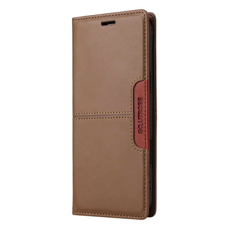 For Google Pixel 8 Pro GQUTROBE G01 RFID Anti-theft Leather Phone Case(Brown)