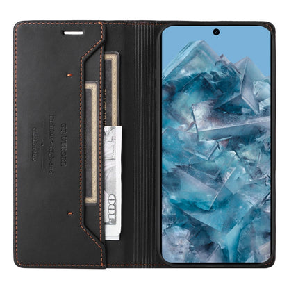 For Google Pixel 8 Pro GQUTROBE G01 RFID Anti-theft Leather Phone Case(Black)