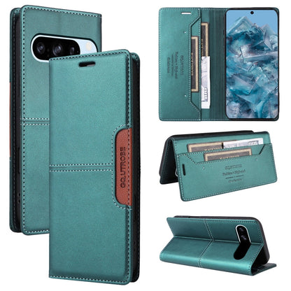 For Google Pixel 8 Pro GQUTROBE G01 RFID Anti-theft Leather Phone Case(Green)
