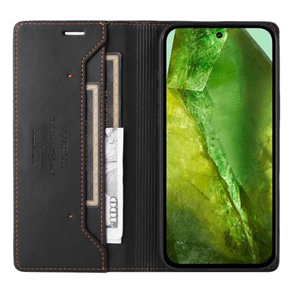 For Google Pixel 8a GQUTROBE G01 RFID Anti-theft Leather Phone Case(Black)