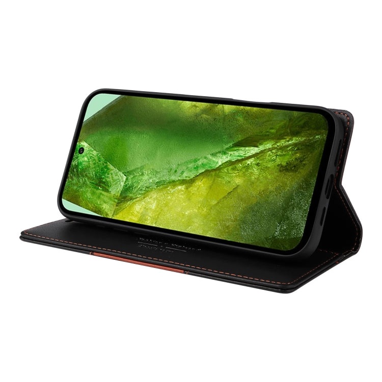 For Google Pixel 8a GQUTROBE G01 RFID Anti-theft Leather Phone Case(Black)